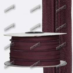 ROULEAU 25M FERMETURE 5MM BORDEAUX CURSEUR PRÉ-ENFILÉ