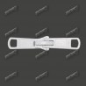 10 CURSEURS 6MM DOUBLE TIRETTE MÉTAL BLANC YKK