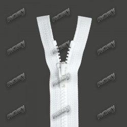 YKK 6MM SÉPARABLE SIMPLE TIRETTE PLASTIQUE BLANC 100CM