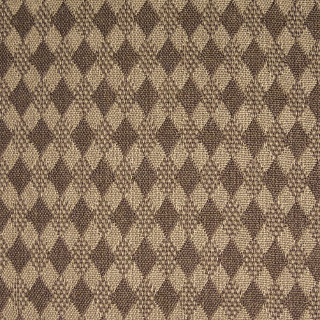 TISSU LOSANGE MARRON L.140CM