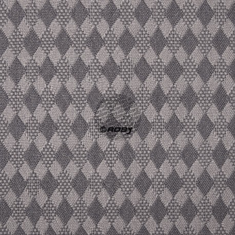 TISSU LOSANGE GRIS  L.140CM