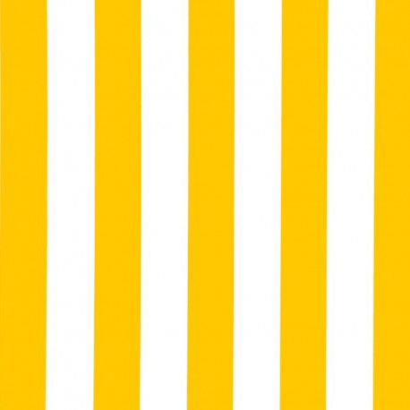 TOILE DOCRIL RAYURES ÉGALES JAUNE/BLANC L.120CM