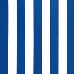 TOILE DOCRIL RAYURES ÉGALES BLEU/BLANC L.120CM