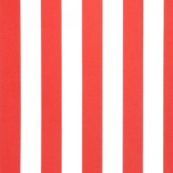 TOILE DOCRIL RAYURES ÉGALES ROUGE/BLANC L.120CM